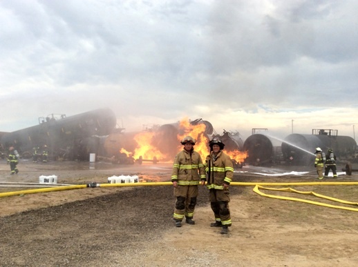 Montana Firefighters Scott Beagle and Steve Lauer Crude by Rail Training Photo